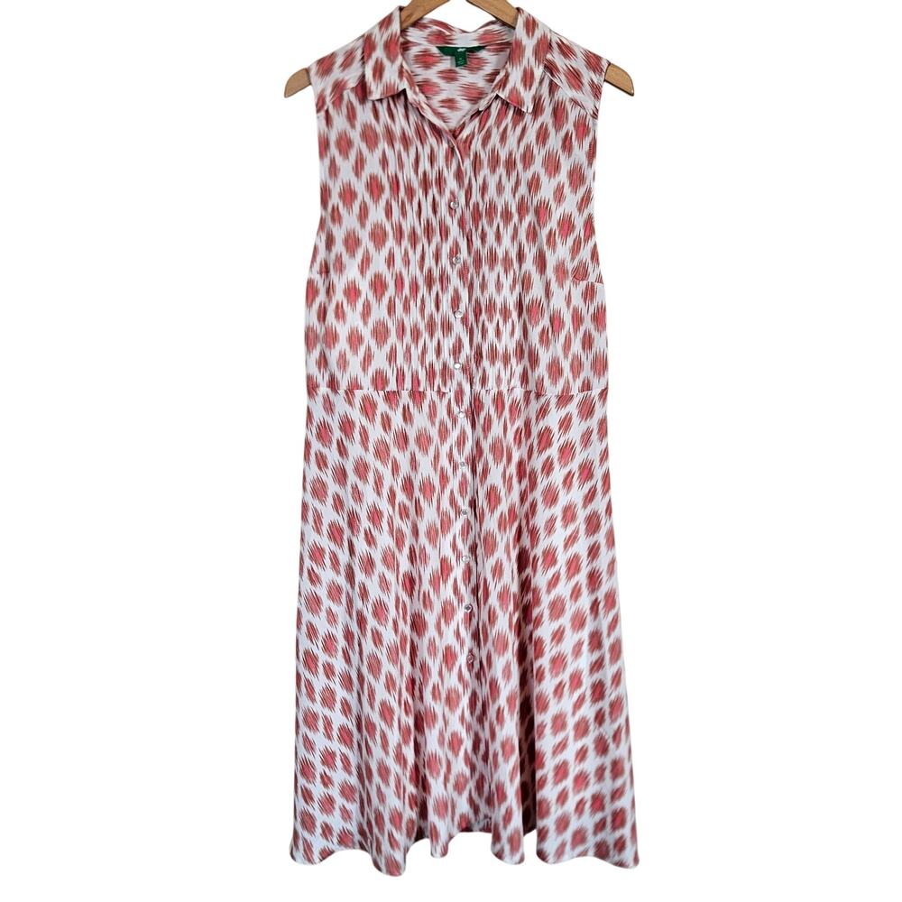 Dip Button Front Dress Sleeveless Plus Size 1x Work Office‎ Spring Mother's Day